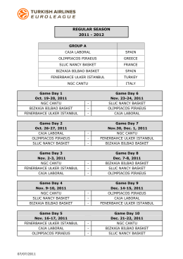 EUROLEAGUE REGULAR SEASON