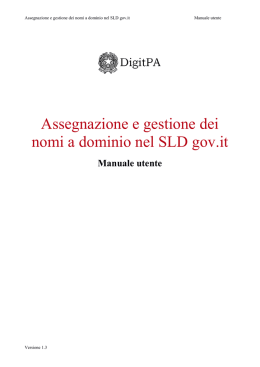 Manuale utente applicativo web