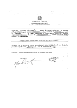 Leggi il documento denuncia