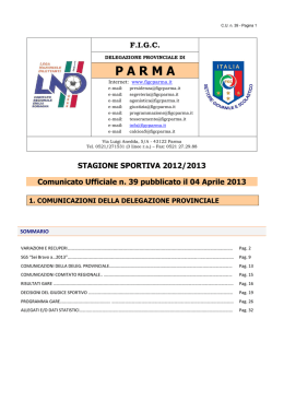 mercoledi` 17 aprile 2013