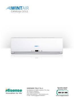 Page 1 &Auml;WINTAIR Catalogo :2011 i-Iisense Innovolion for life