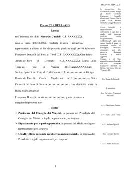 il ricorso di cascioli al tar