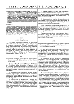 Ministero dell`Interno - Commissione per l`accesso ai documenti