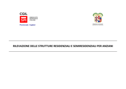 rilevazione delle strutture residenziali e semiresidenziali per anziani