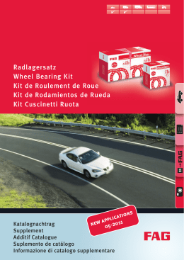 Radlagersatz, Wheel Bearing Kit, Kit de Roulement de Roue, Kit de