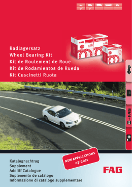 Radlagersatz, Wheel Bearing Kit, Kit de Roulement de Roue, Kit de