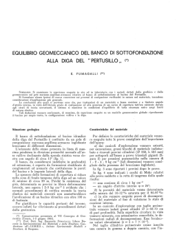 EQUILIBRIO GEOMECCANICC) DEL BANCO DI