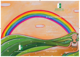 Brochure IX Seminario di Primavera FFC (2011)