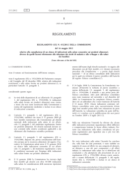 Regolamento (UE) n. 432/2012 della Commissione, del 16