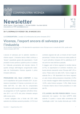 Newsletter - Confindustria Vicenza