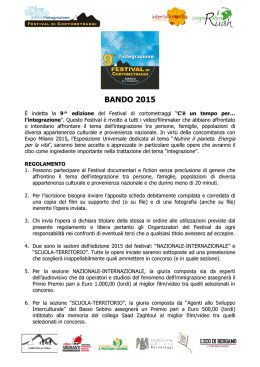 Scarica il bando 2015 - C`&egrave; un tempo per&hellip; l`integrazione