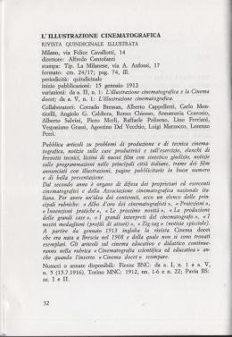 L` ILLUSTRAZIÙNE CINEMATÙGRAFICA RIVISTA QUINDICINALE