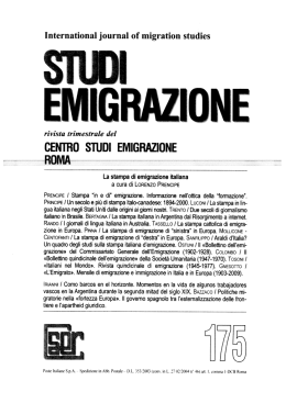 CENTRO STUDI EMIGRAZIONE - Consiglio Regionale del Veneto