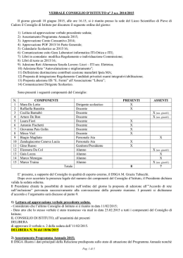 Verbale Consiglio di Istituto n. 3 del 18.06.15