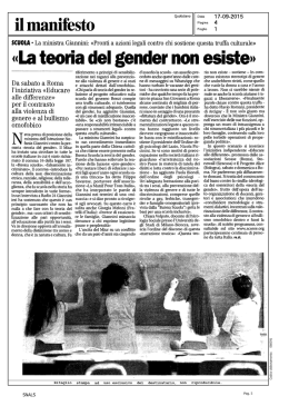 il manifesto - CONFSAL - Federazione SNALS Università / CISAPUNI