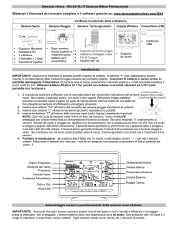 Manuale veloce - WS-2810U-IT Stazione Meteo