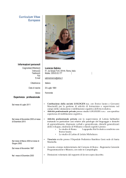 CV Sabina Lorenni