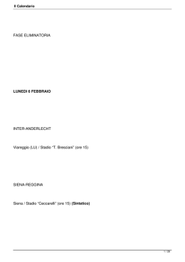 Scarica qu&igrave; il calendario completo della manifestazione.