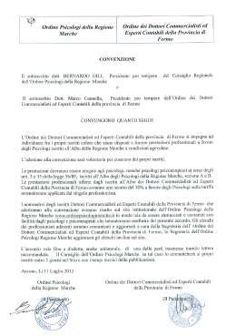 Convenzione Commercialisti Provincia di Fermo