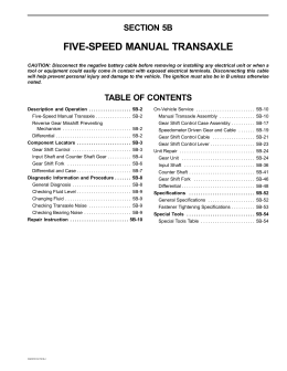 M35b Five Speed Manual Transaxle