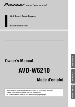 AVD-W6210 - Pioneer Europe - Service and Parts Supply website