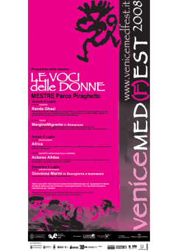 Locandina festival ``Le voci delle donne`