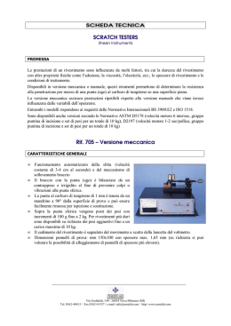 SCRATCH TESTERS Rif. 705 &ndash; Versione meccanica