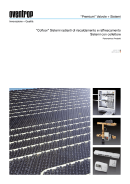 &ldquo;Cofloor&rdquo; Sistemi radianti di riscaldamento e