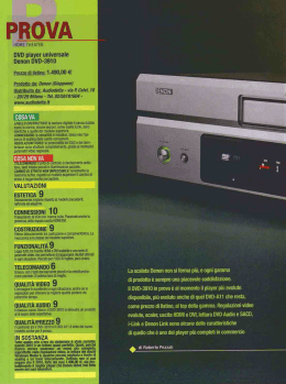 Page 1 PROVA H&Uuml;`ME THE&Atilde;TER DVD player universale Denon