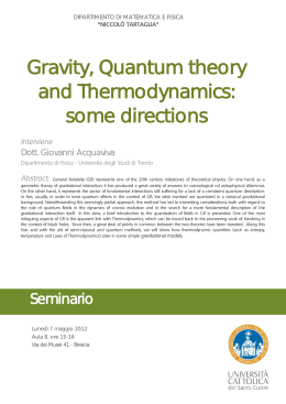 Gravity, Quantum theory and Thermodynamics: some
