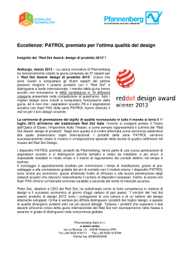 PR - PATROL vince il red dot design award 2013