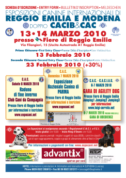 Programma Internazionali di Reggio Emilia e Modena 2010