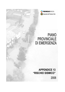 13-RISCHIO SISMICO - Protezione Civile Provincia di Venezia