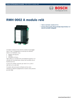 RMH 0002 A modulo relè - Bosch Security Systems