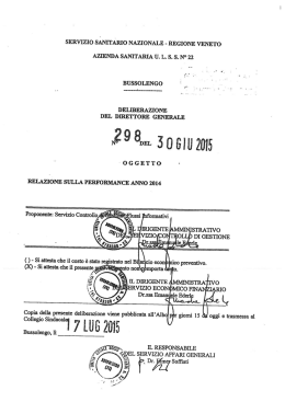 SERVIZIO SANITARIO NAZIONALE - REGIONE