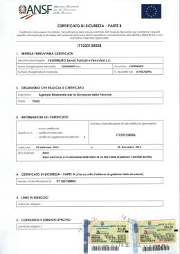 IT1220130028 - Agenzia Nazionale per la Sicurezza delle Ferrovie
