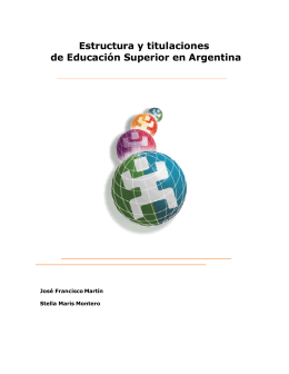 Estructura y titulaciones de Educación Superior en Argentina