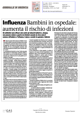 aumenta il rischio di infezioni - Società Italiana di Infettivologia