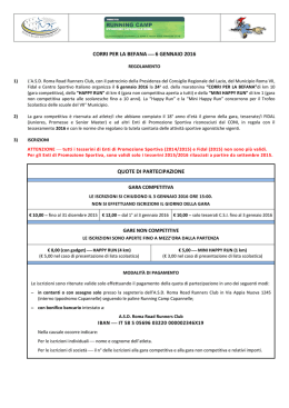 il regolamento - roma road runners club