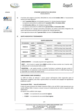 il regolamento 2015-201 - roma road runners club