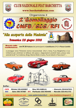 locandina Gemellaggio CNFB SCS RFI 2013