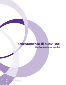 Orientamento di nuovi soci