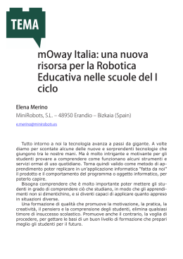 mOway Italia: una nuova risorsa per la Robotica Educativa
