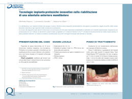 Tecnologie implanto-protesiche innovative nella riabilitazione di una