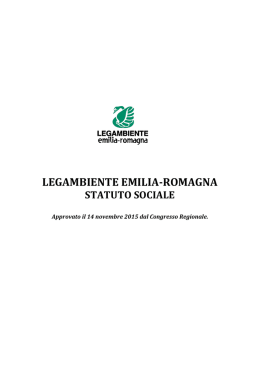 Scarica lo Statuto in formato PDF - Legambiente Emilia