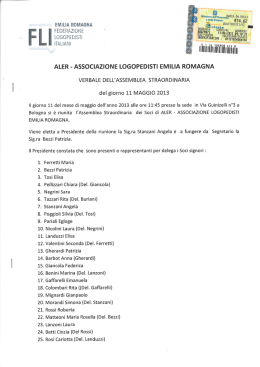 Nuovo stetuto registrato - Associazione Logopedisti Emilia Romagna
