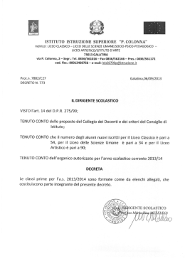 ISTITUTO ISTRUZIONE SUPERIORE "P. COLONNA"