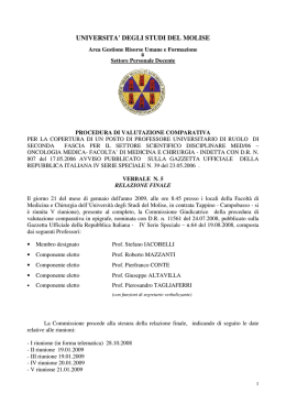 UNIVERSITA` DEGLI STUDI DEL MOLISE