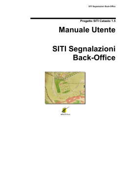 Manuale di SITI Segnalazioni Back-Office - SITI Catasto