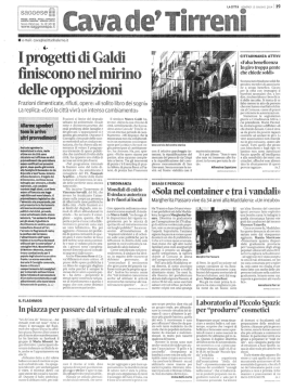 I progetti di Galdi - Portale CGIL Salerno